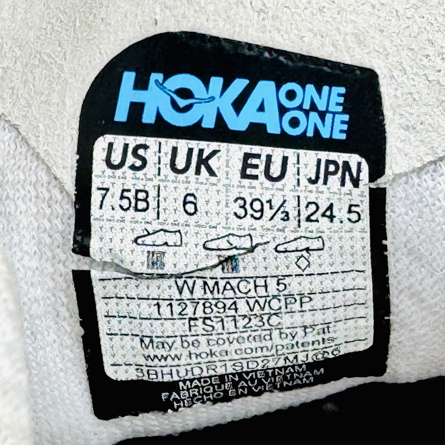 Hoka One One Mach 5 Shoes (Size 39.5) - 1127894 WCPP