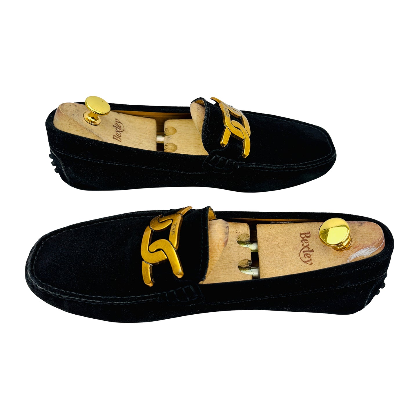 Tods Men's Peas Black Suede Loafers (Size 42.5/43)