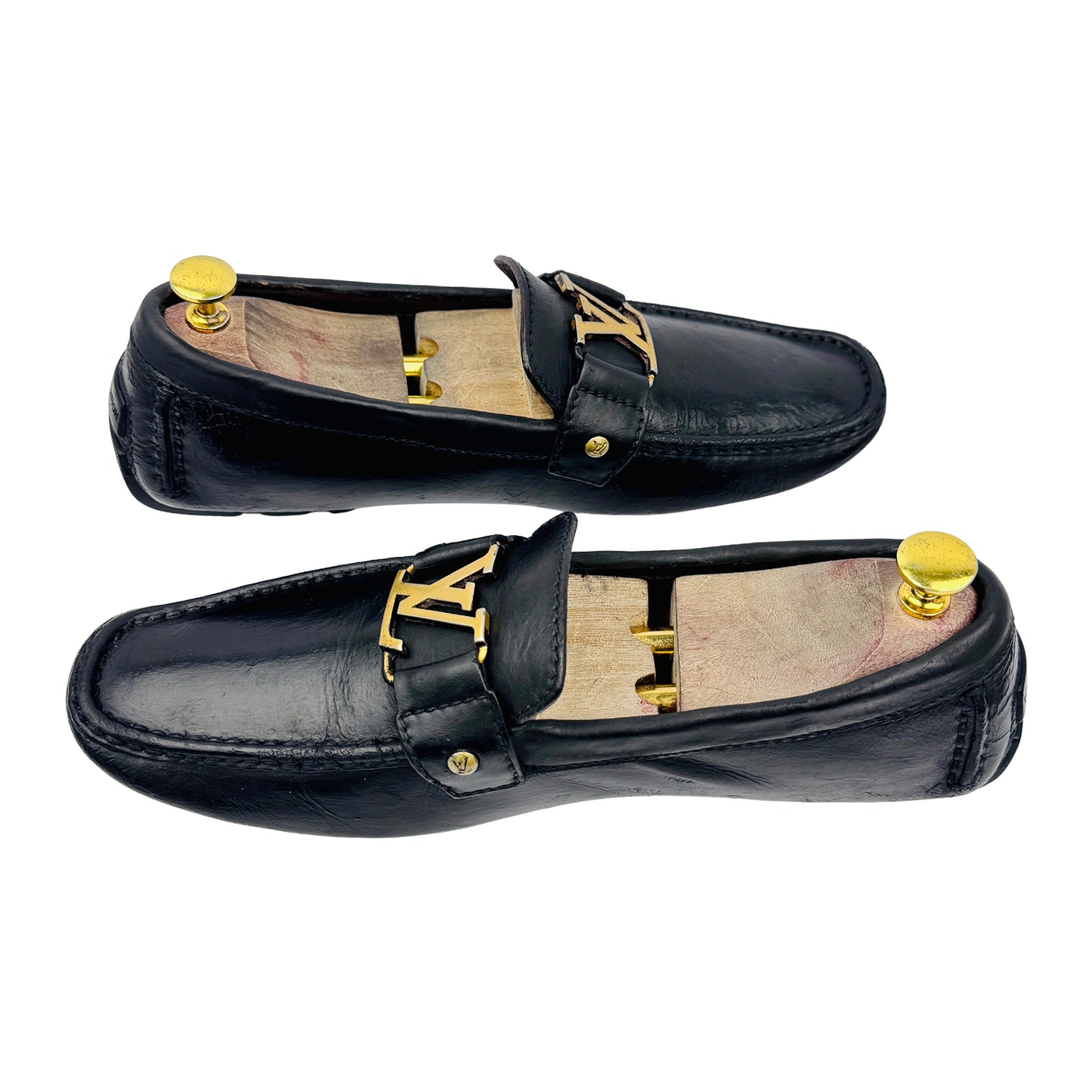 Louis Vuitton Black Leather Montaigne Loafers (Size 43/43.5)