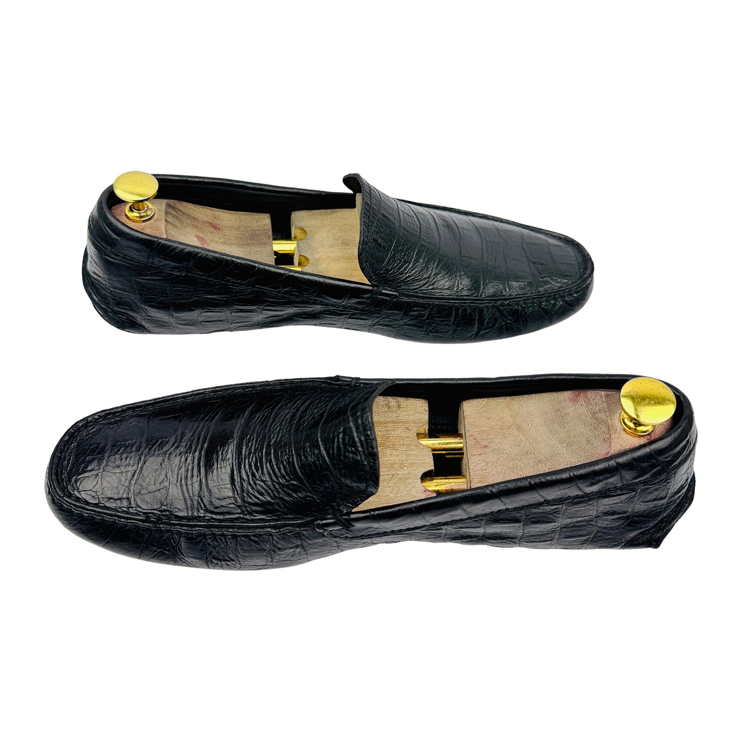 Prada Men's Crocodile Leather Black Loafers (Size 42.5/43) - 2DD 003