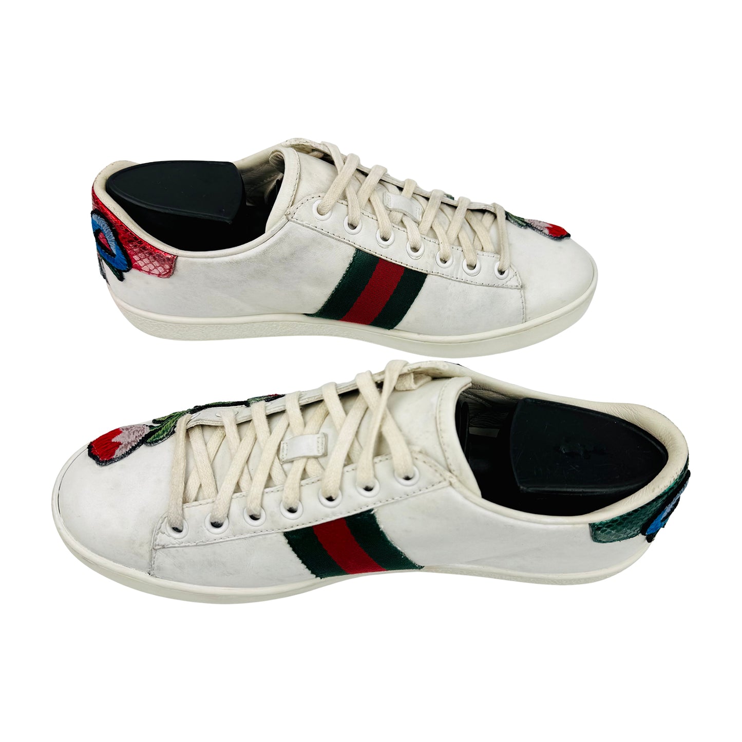 Gucci Ace Embroidered Floral Sneakers (Size 37.5/38) - 431917 A38G0 9064