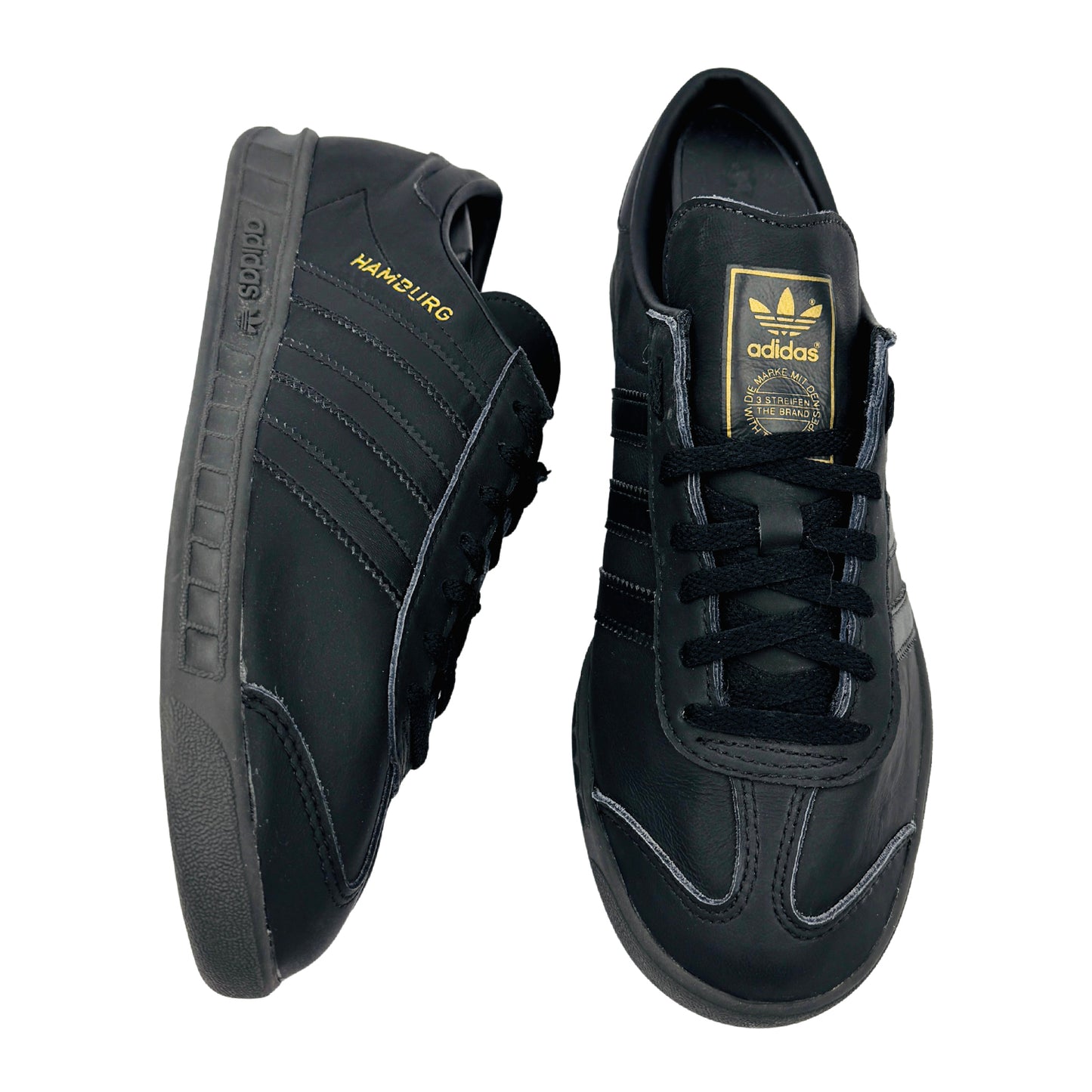 Adidas Men's Hamburg 'Core Black' Sneakers (Size 40.5) - FX5668