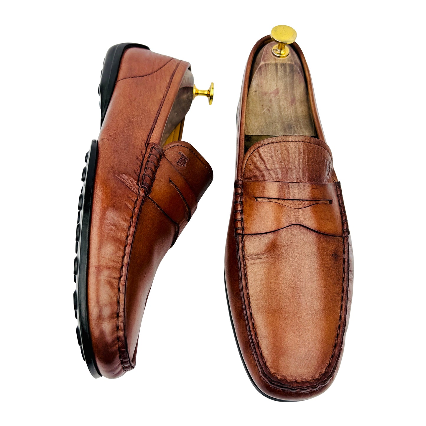 Tod's Men's Gommino Brown Leather Loafers (Size 43/43.5)