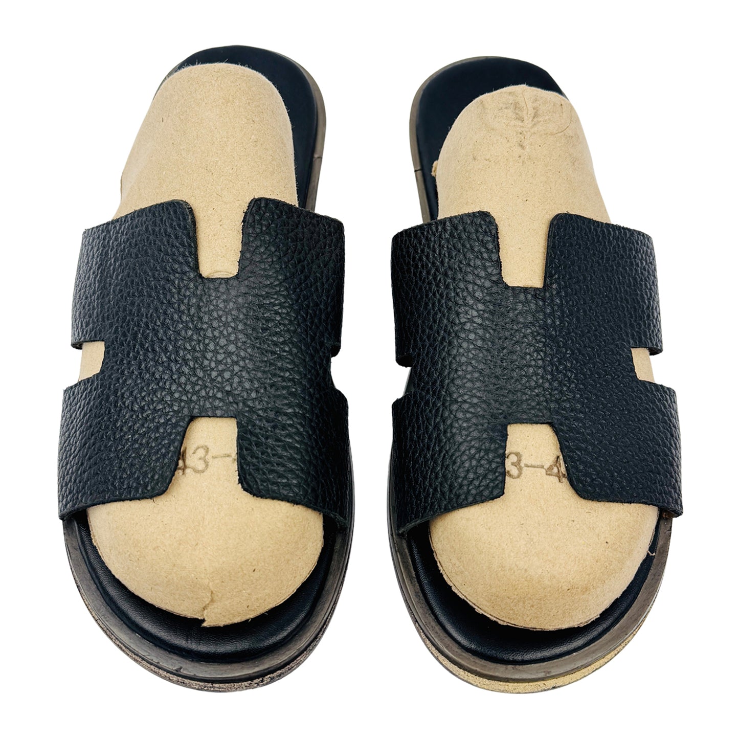 Hermes Izmir Black Sandal Slippers (Shoes 41/42)