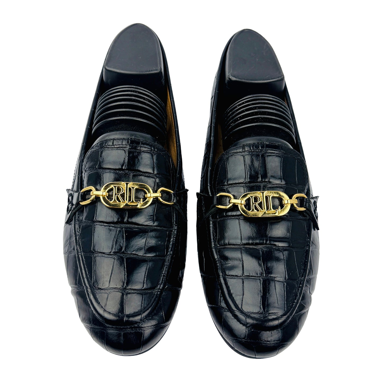 Front image of Ralph Lauren Crocodile Averi Loafers (Size 39) - 802824660001