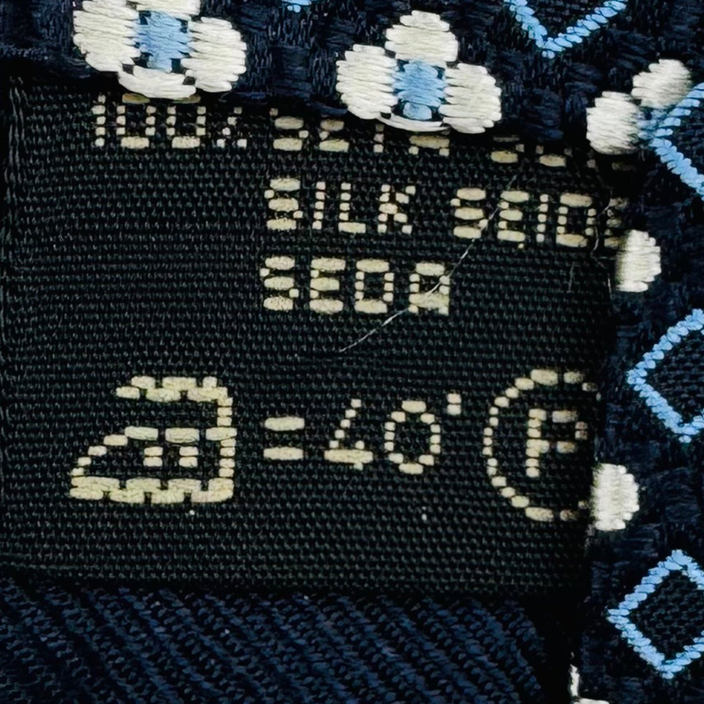 Ermenegildo Zegna Navy 'Geometric Pattern' Tie (Size Regular)