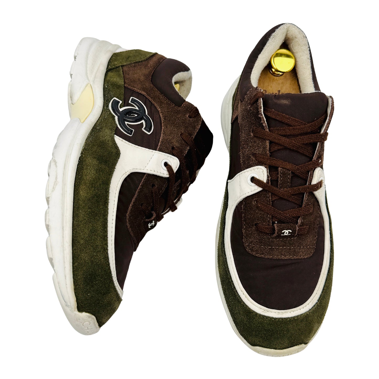Chanel Men's Low Top Brown Sneakers (Size 43)