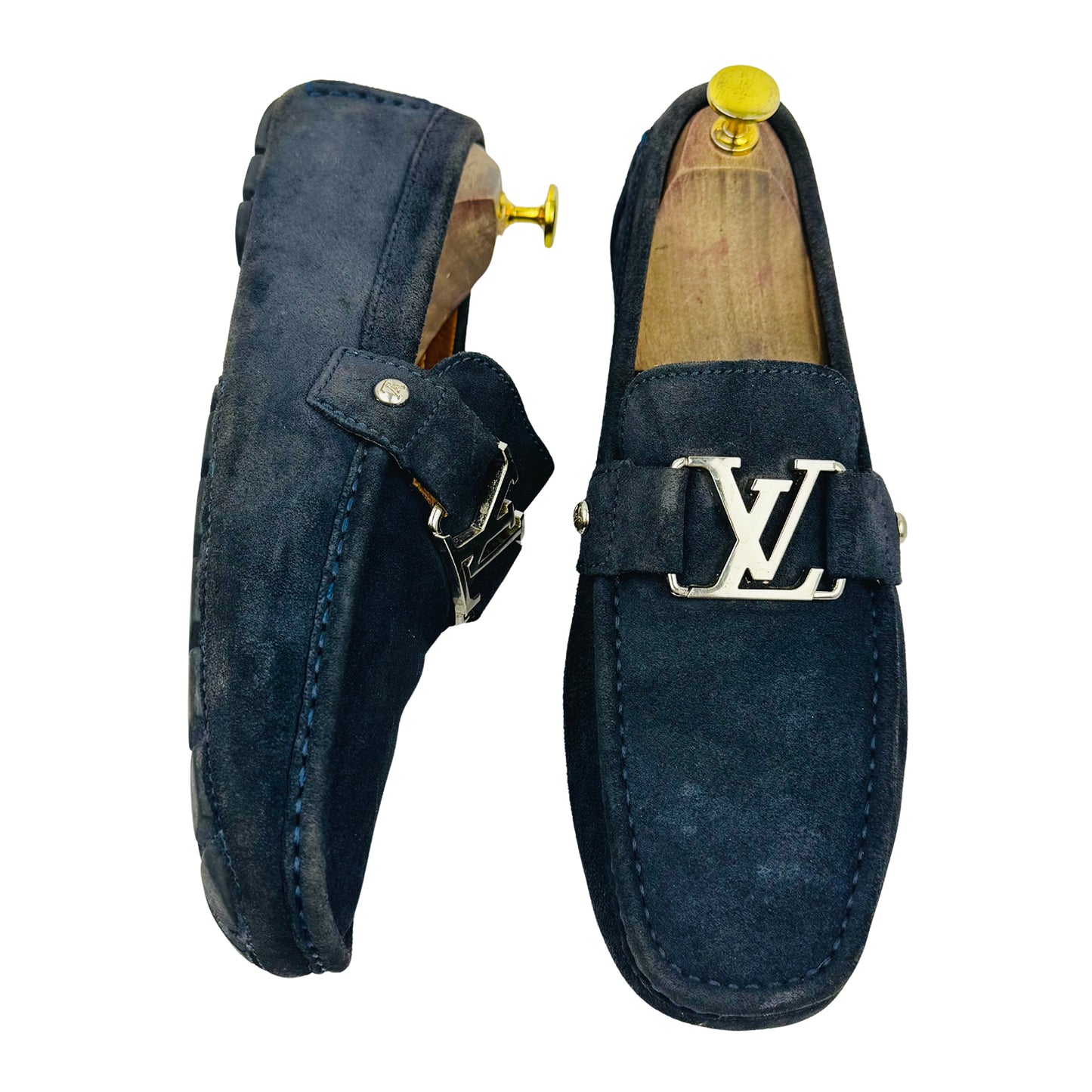 Louis Vuitton Monte Carlo Navy Suede Loafer (Size 42)