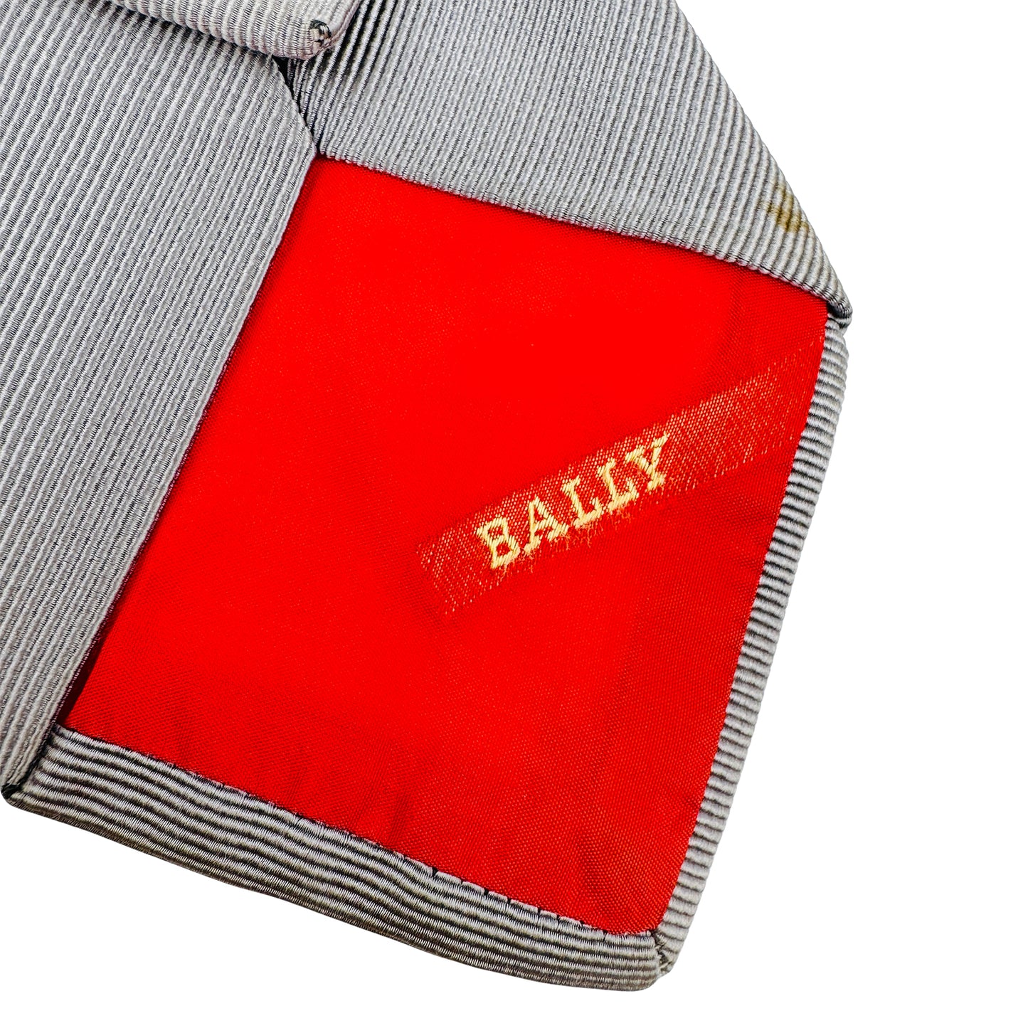 Bally Light Grey 'Diagonal Lining' Tie (Size Regular)