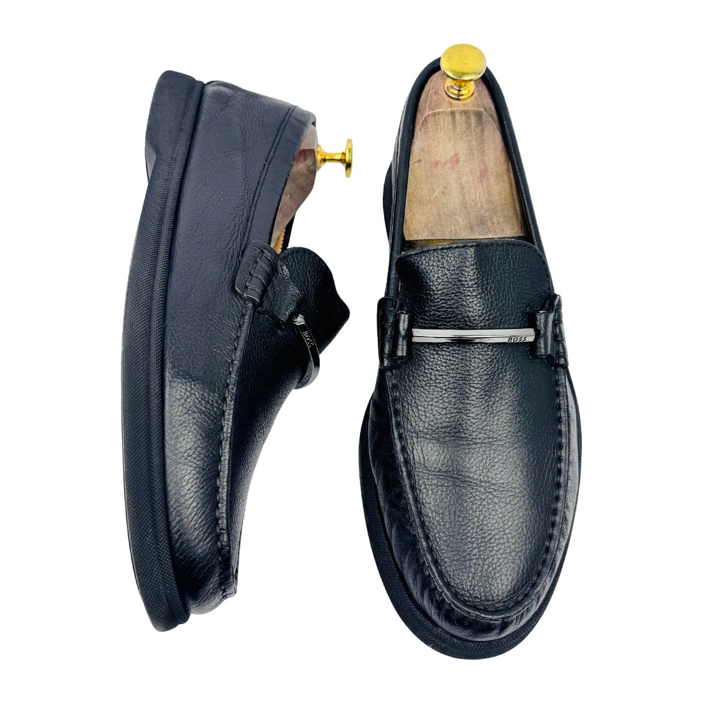 Hugo Boss Men's Black Leather Loafers (Size 41.5/42) - 50474475