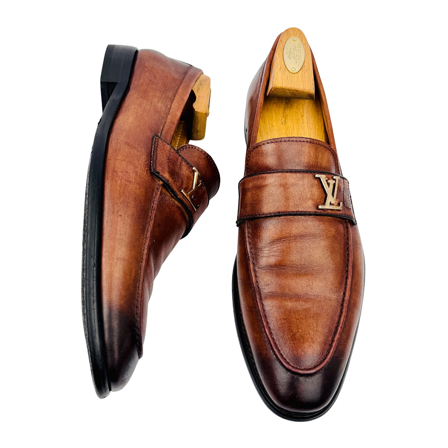 Louis Vuitton Major Brown Leather Loafers (Size 43)