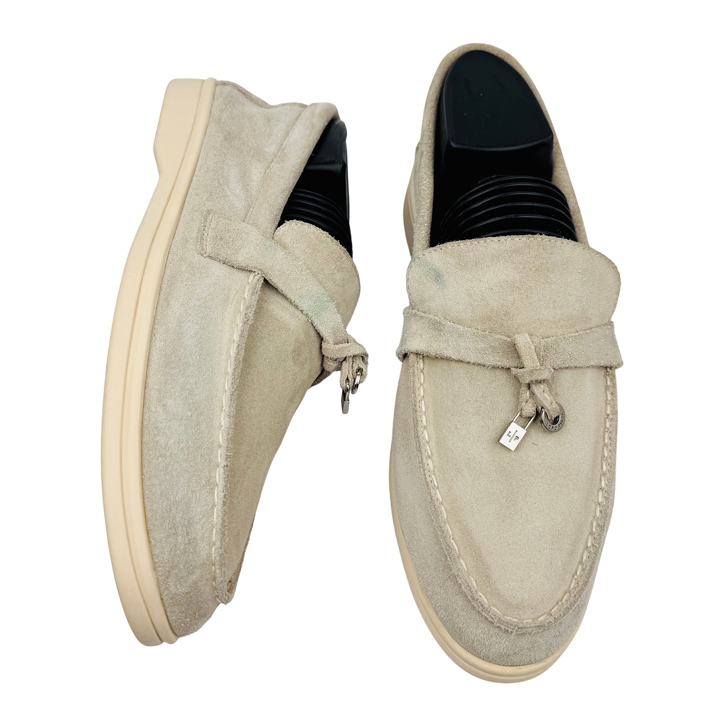 Loro Piana Summer Walk Light Beige Loafers (Size 38/38.5)