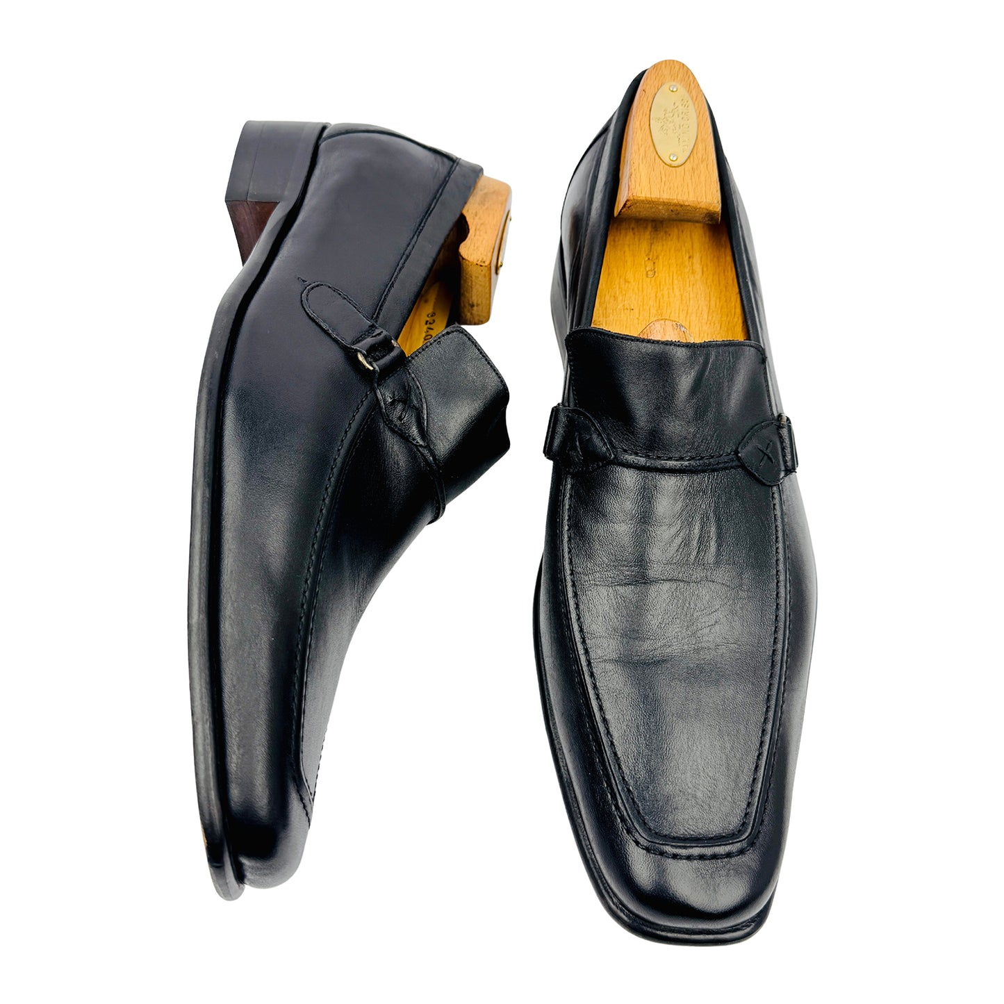 Dario Dodoni Men's Monk Strap Leather Loafers (Size 42.5/43)