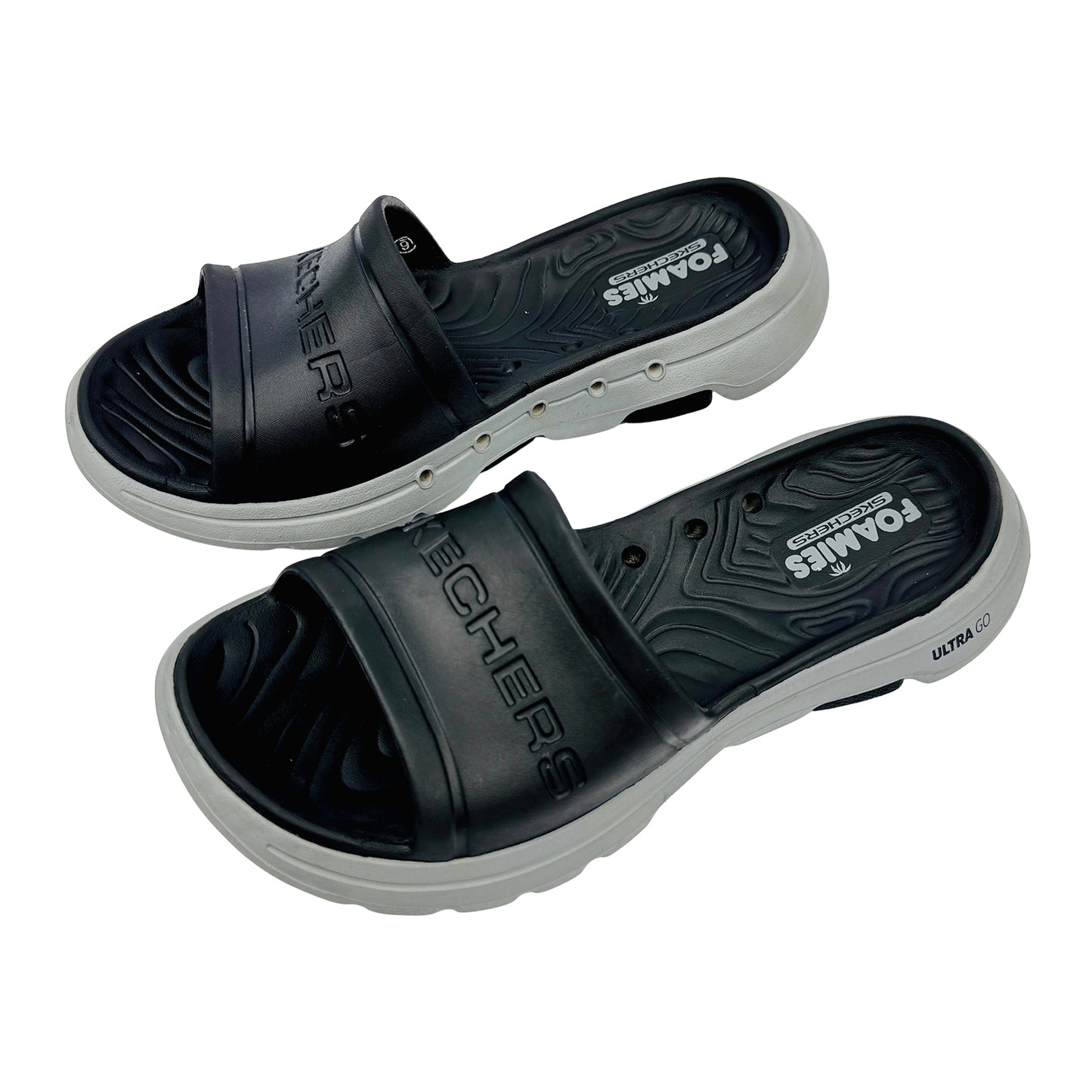 Skechers Go Walk 5 - Surfs Out Slides (Size 39/40) - 243005-BKGY