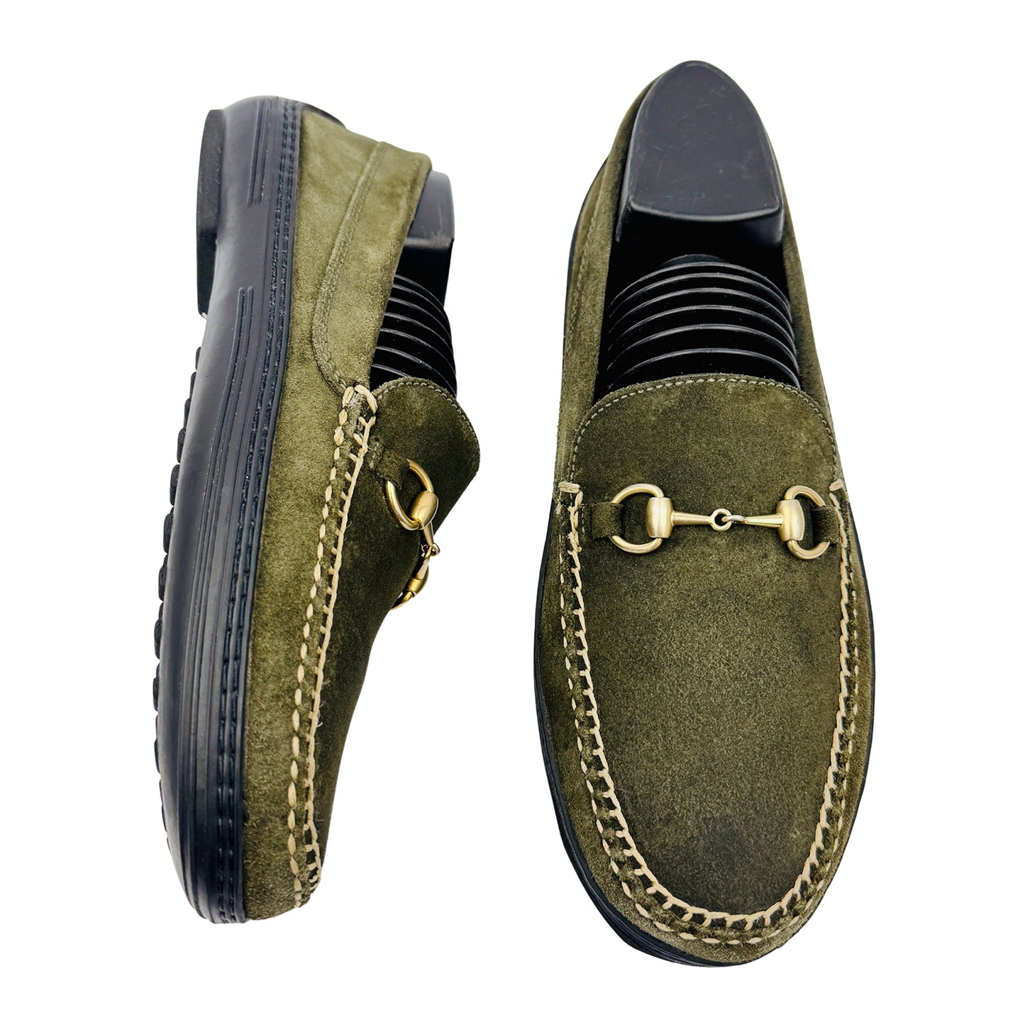 Gucci Men's Horsebit Dark Green Loafers (Size 39/39.5) - 1000424
