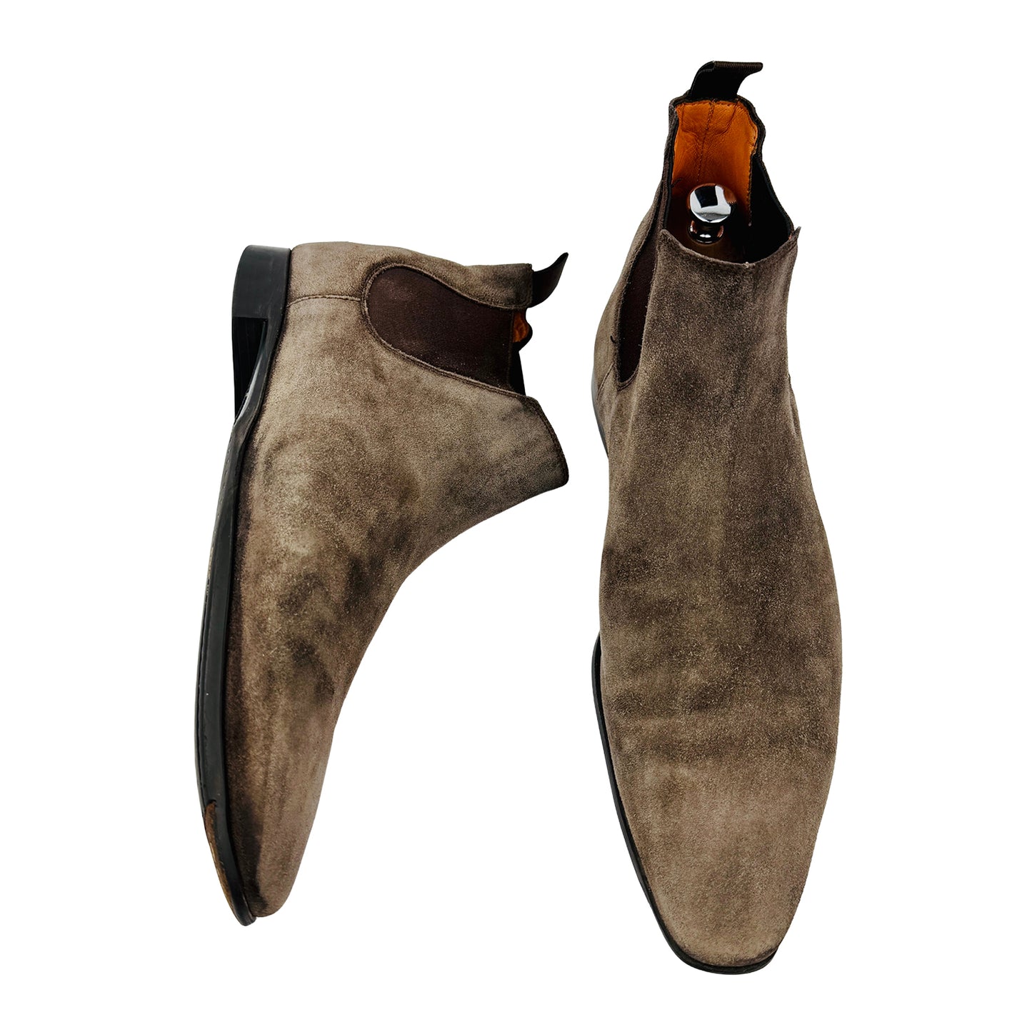 Santoni Brown Suede Chelsea Boots (Size 43/43.5)