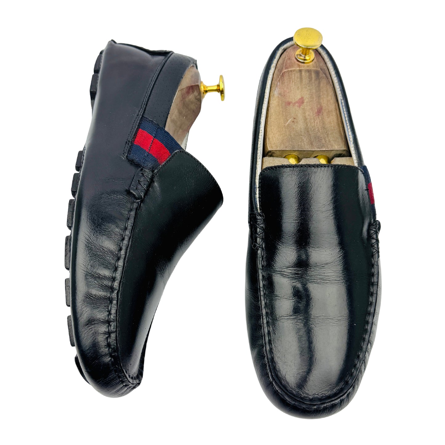 Gucci Men's Black Leather Loafers (Size 41.5/42)