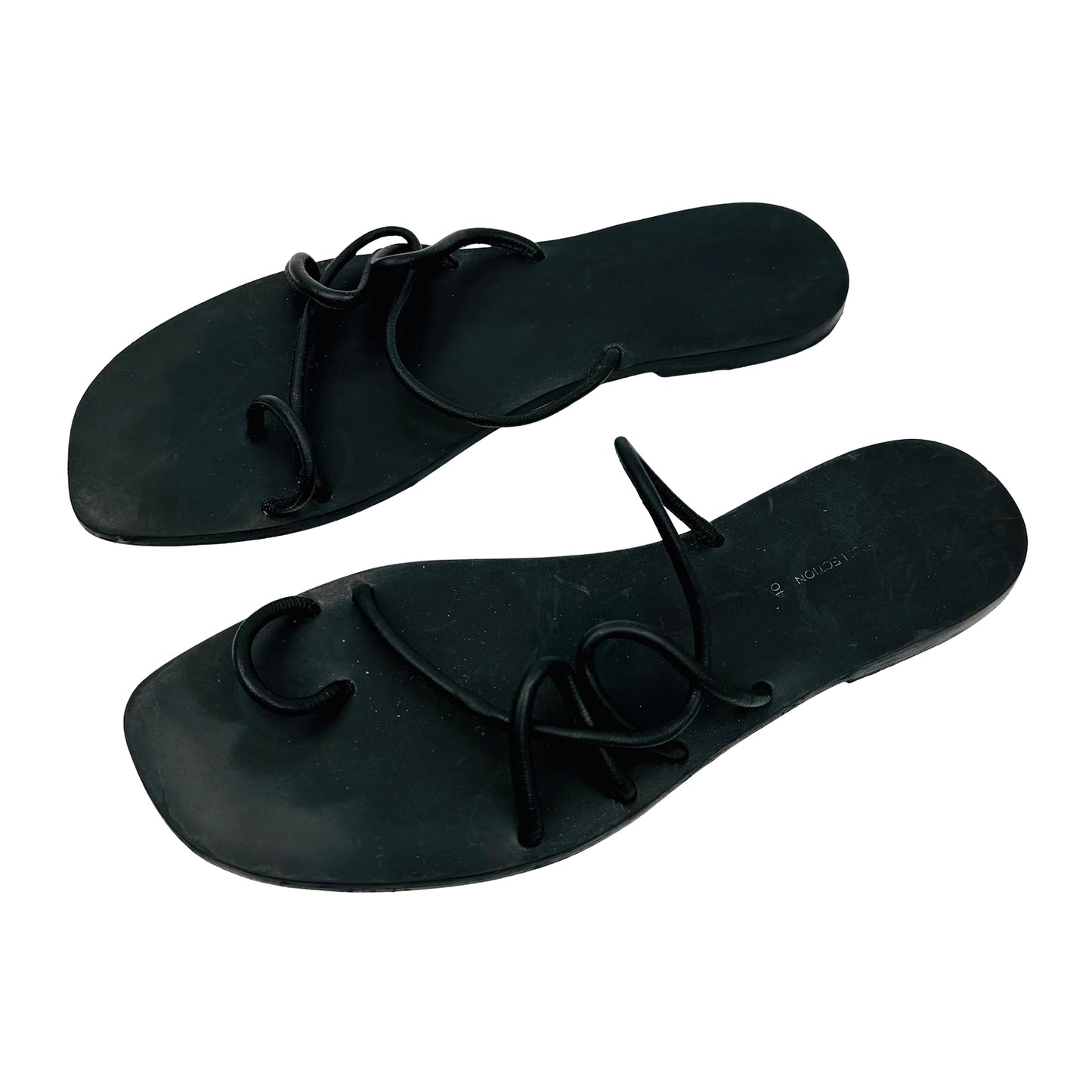 Pull & Bear Women's Black Sandal Slides (Size 40)