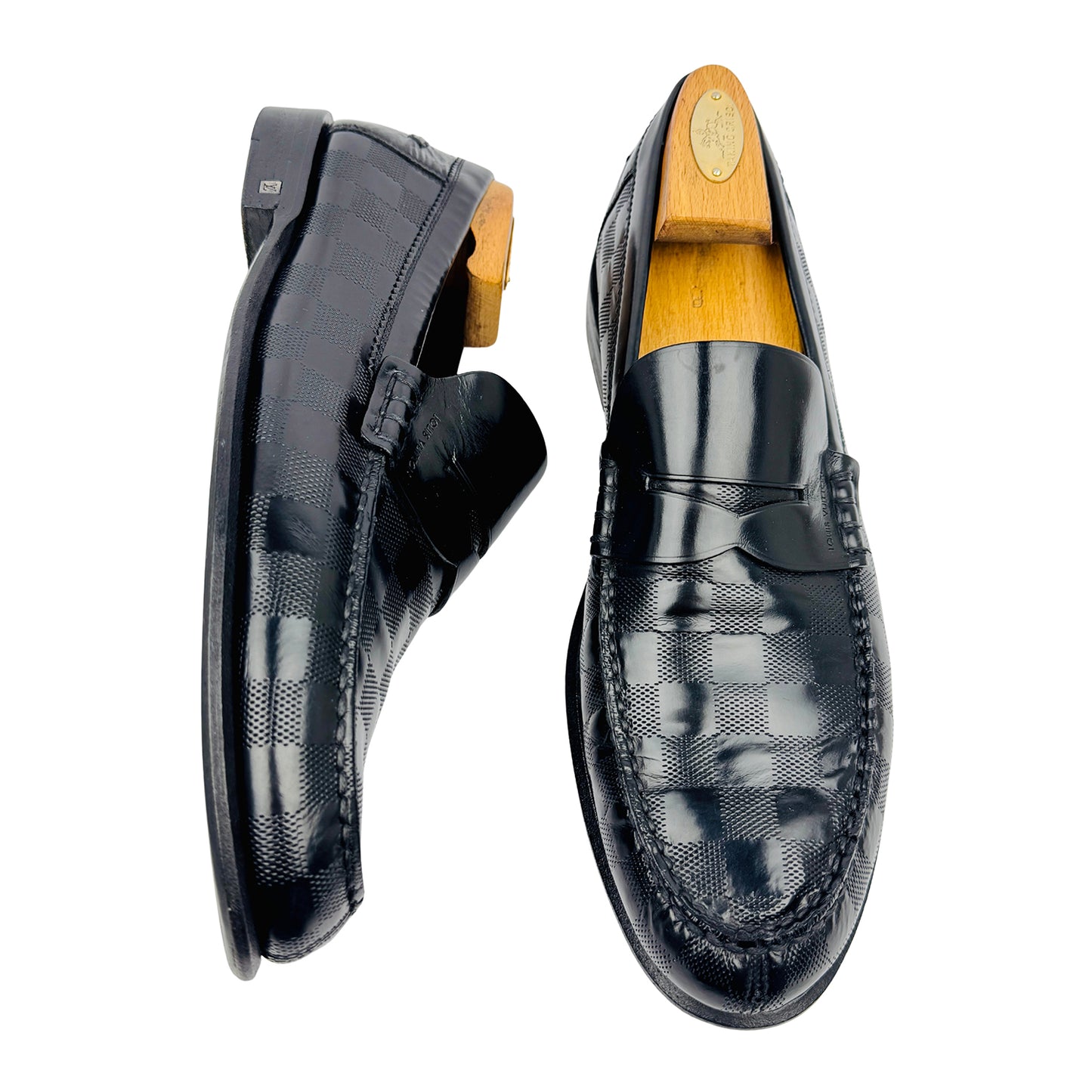 Louis Vuitton Major Damier Embossed Loafers (Size 43) - MFA 0135
