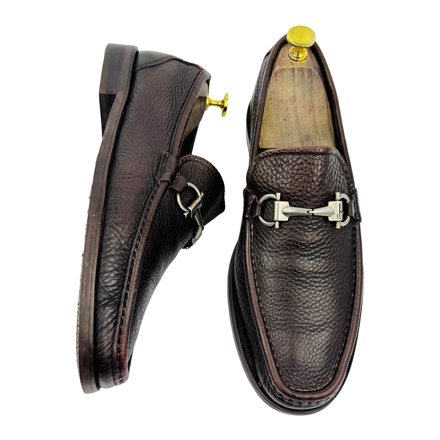 Salvatore Ferragamo Gancini Bit Dark Brown Loafer (Size 41.5/42)