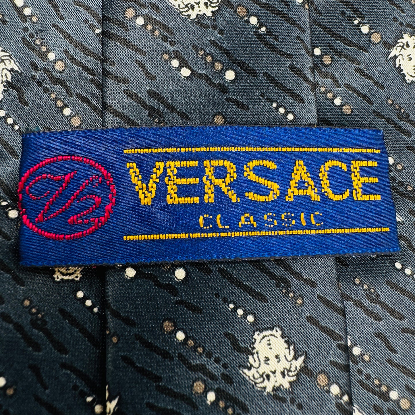 Versace Dark Teal 'Medusa Head Motifs' Tie (Size Regular)