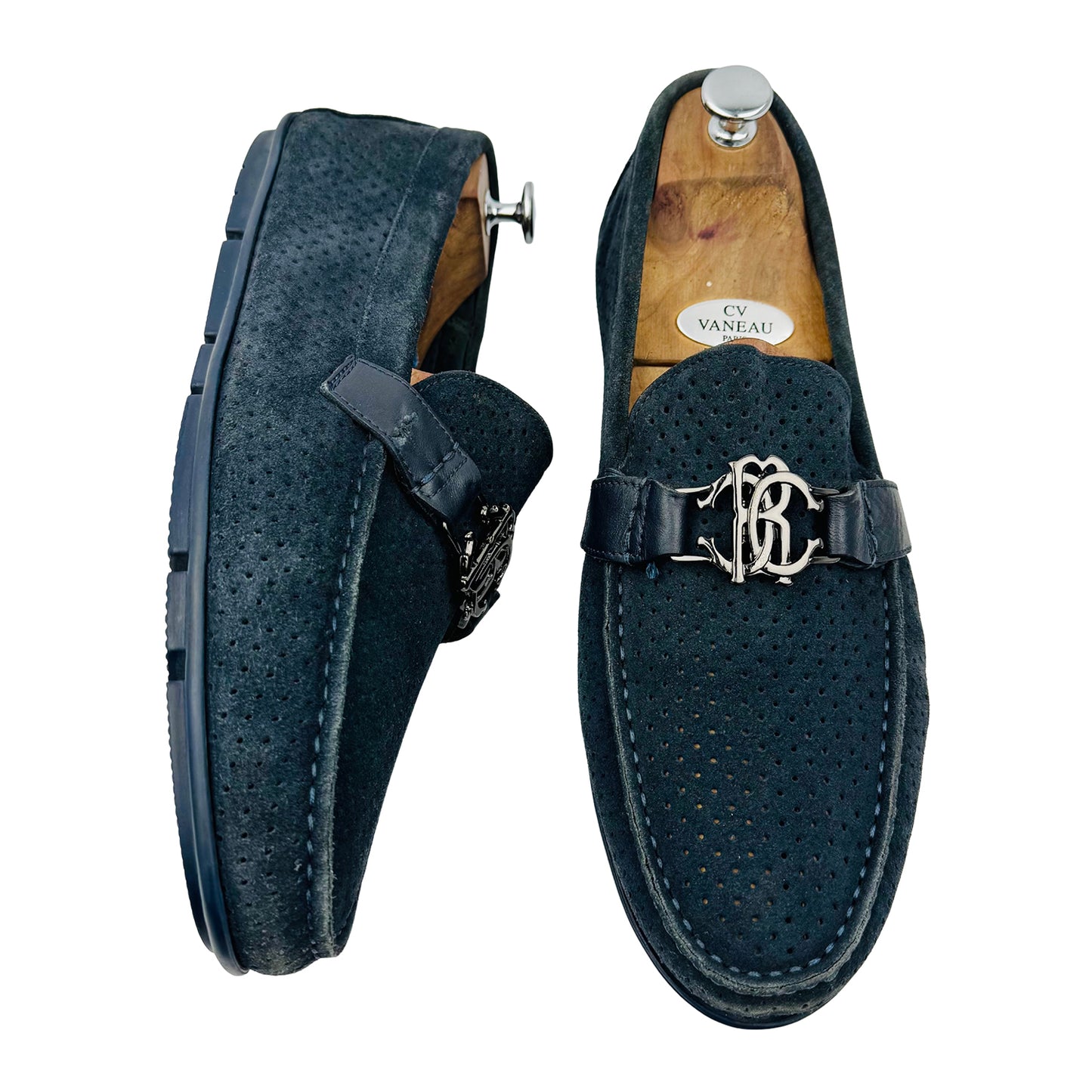 Roberto Cavalli 'Dark Navy' Suede Loafer (Size 43.5/44)