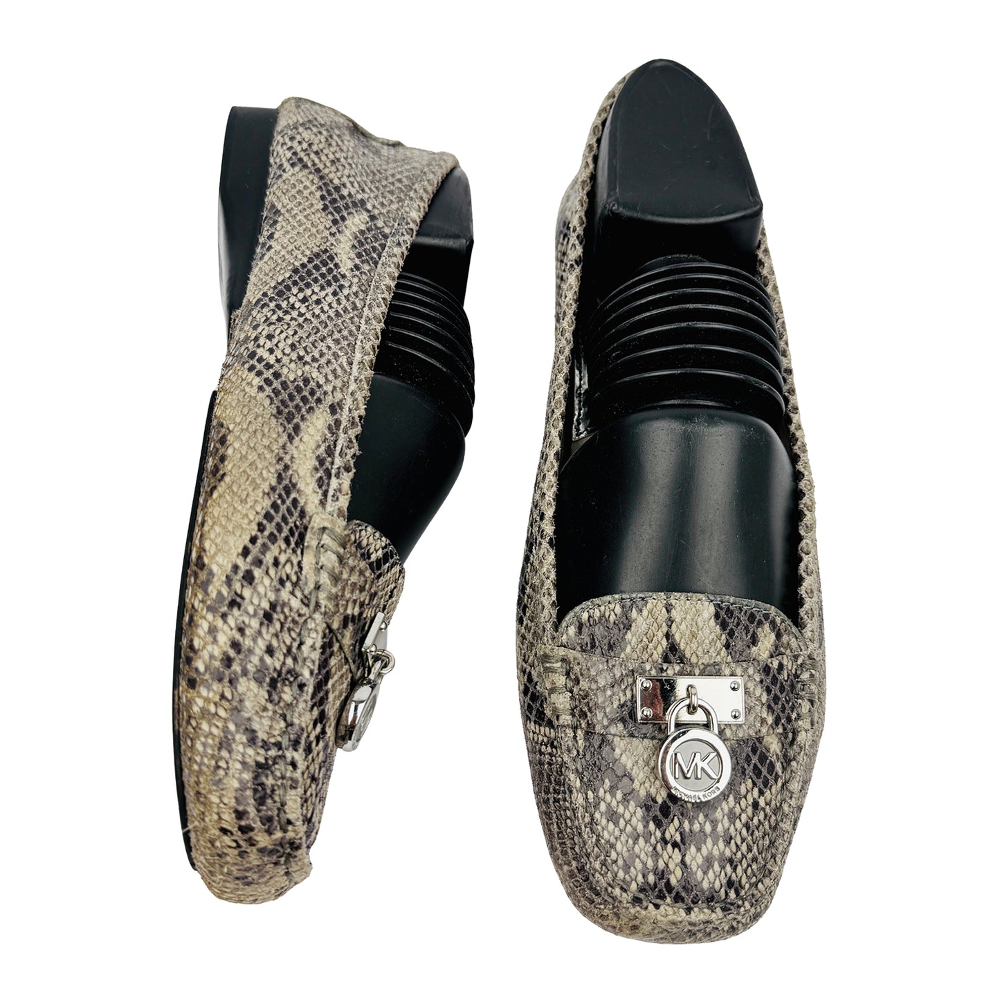 Michael Kors Hamilton Snake Embossed Loafers (Size 38/38.5)