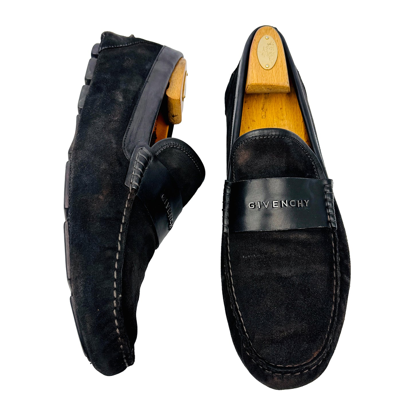 Givenchy Men's Black Suede Loafers (Size 46)