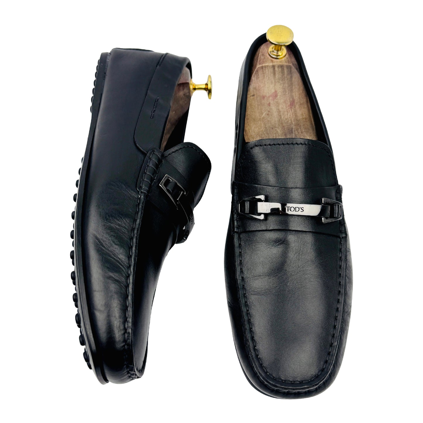 Tod's Black Leather Gommino Driving Loafers (Size 42/42.5)