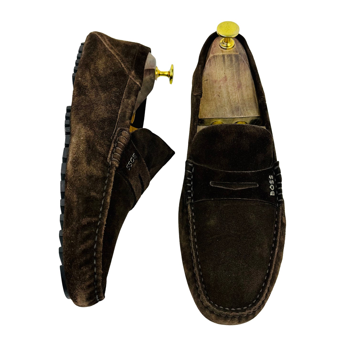Boss Men's Brown Suede Loafer (Size 42) - 50466657 201