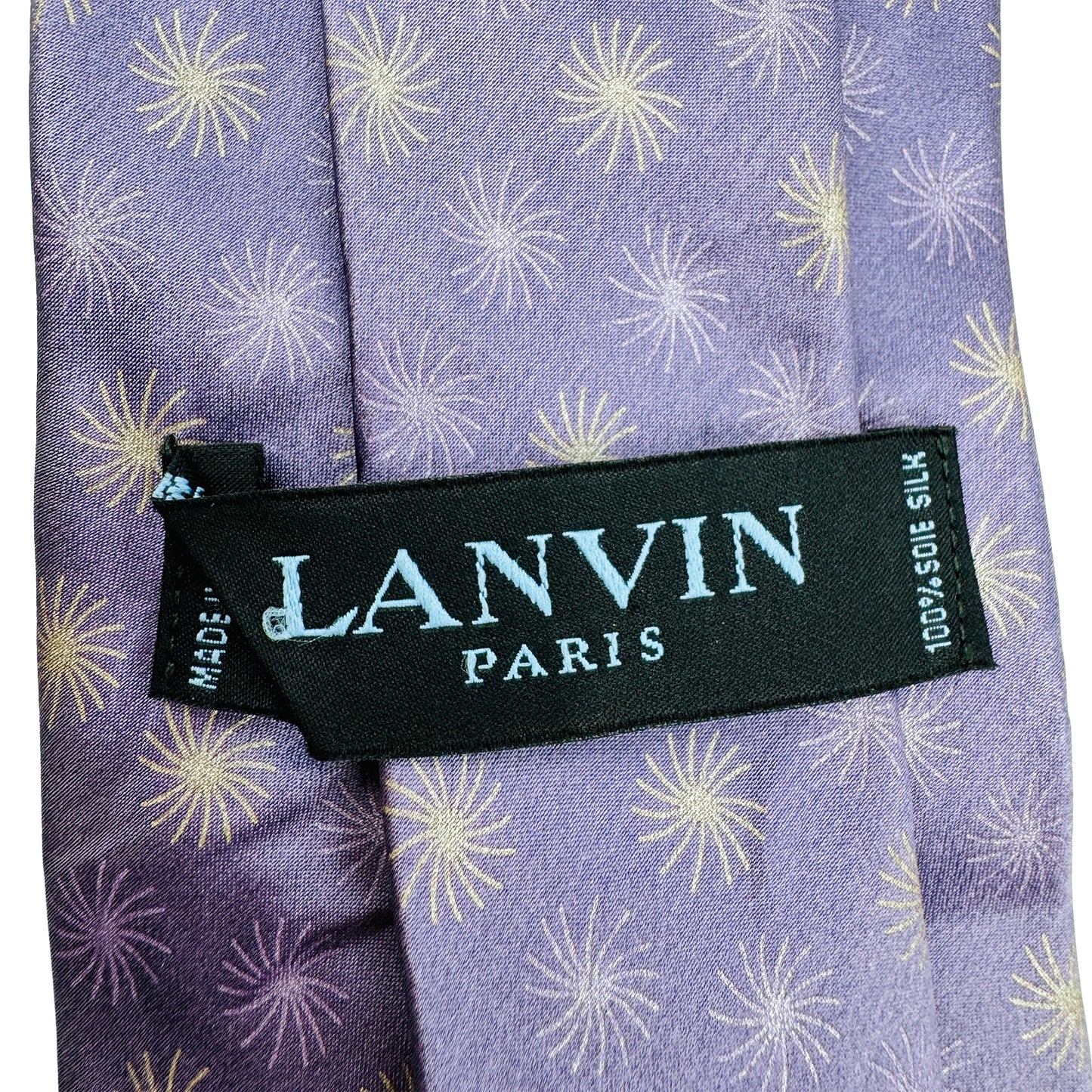 Lanvin Lavender 'Firework Pattern' Silk Tie (Size Regular)