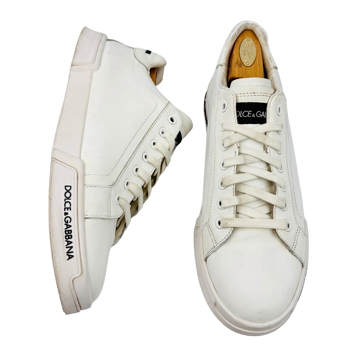 Dolce & Gabbana Portofino White Sneakers (Size 43/43.5)