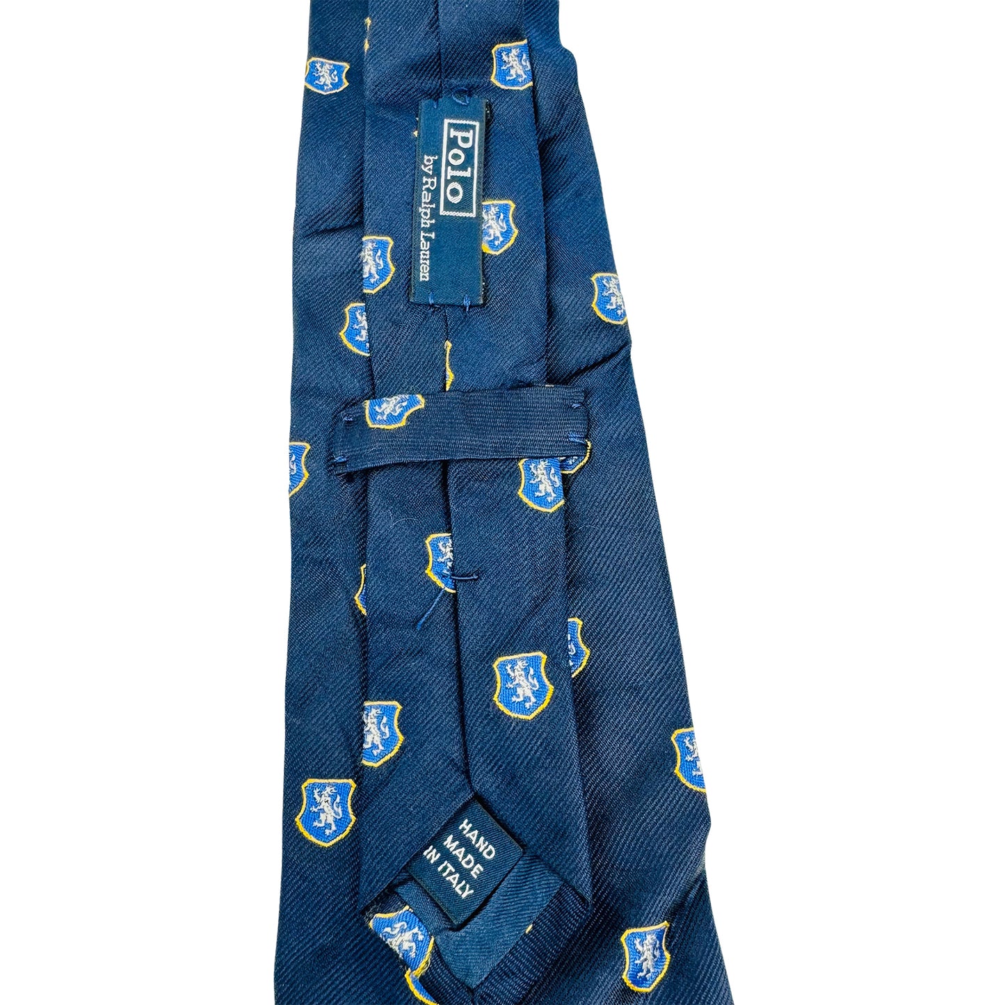 Ralph Lauren Polo Navy Blue 'Crest Motifs' Tie (Size Regular)