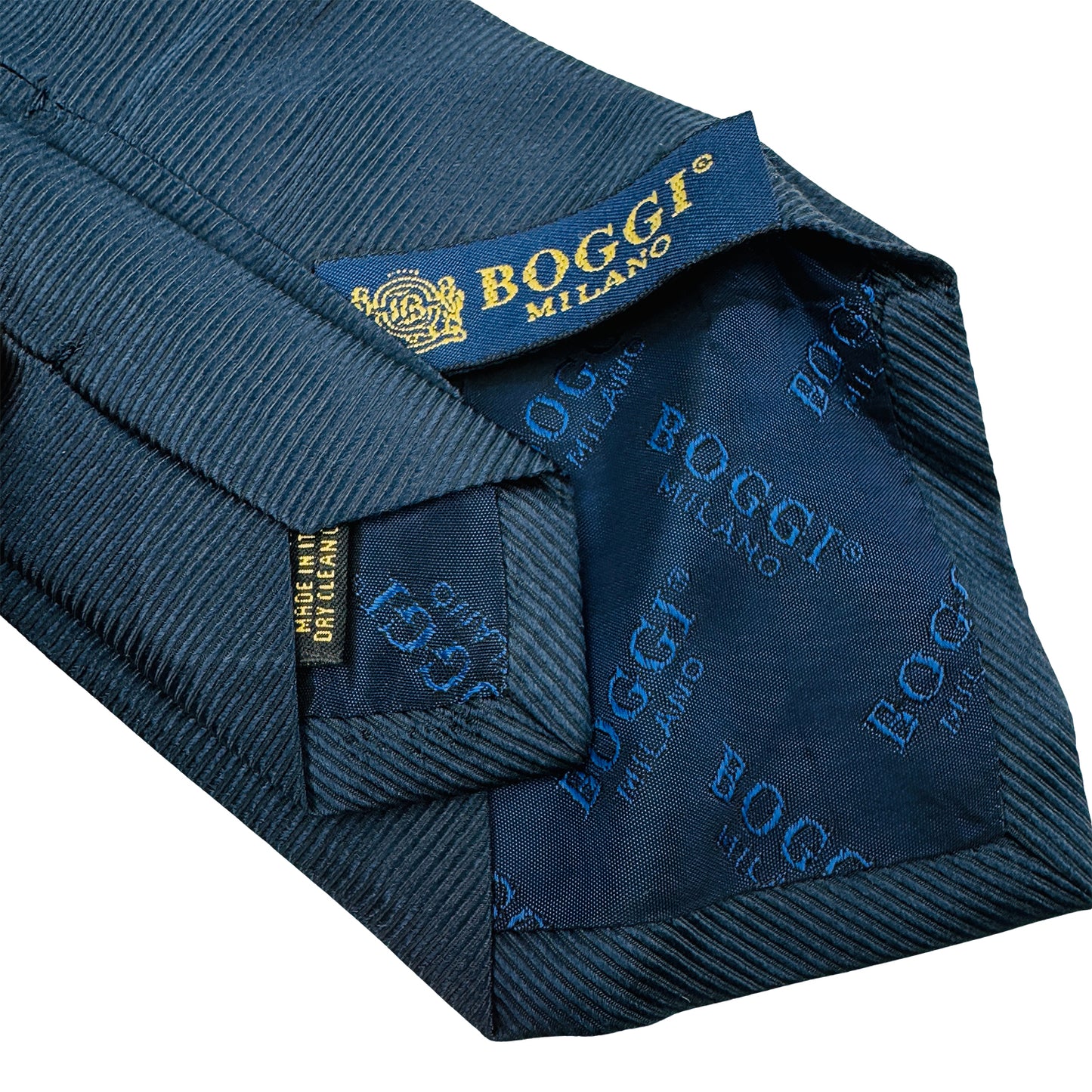 Boggi Milano Dark Teal Blue Italian Tie (Size Regular)