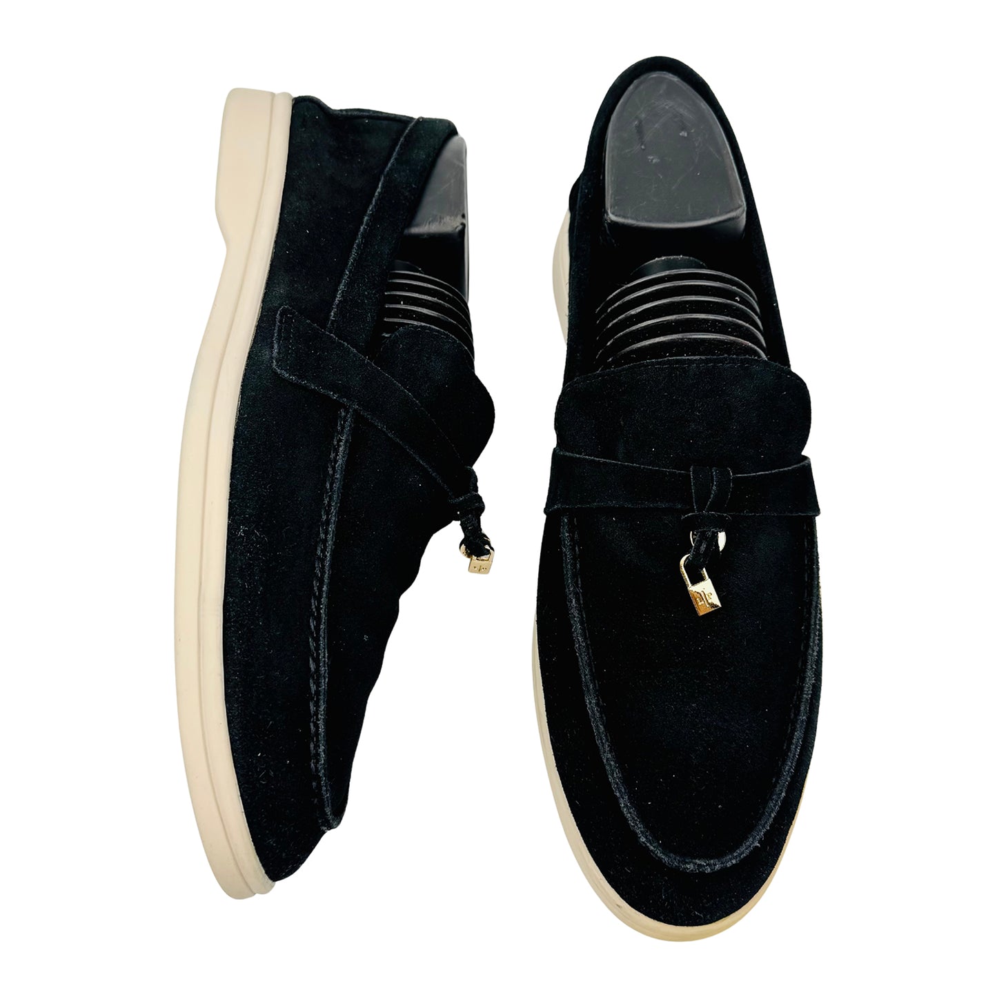 Loro Piana Summer Walk Black Suede Loafer (Size 41/41.5)