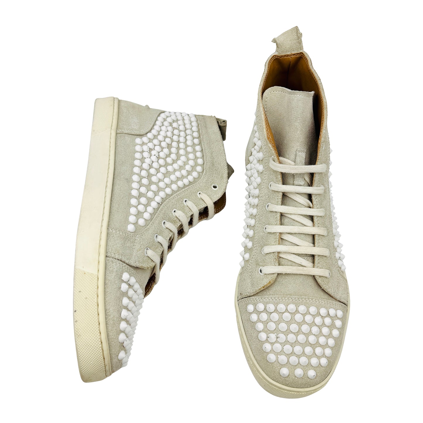 Christian Louboutin Men's Louis Spikes High top Sneakers (Size 45)