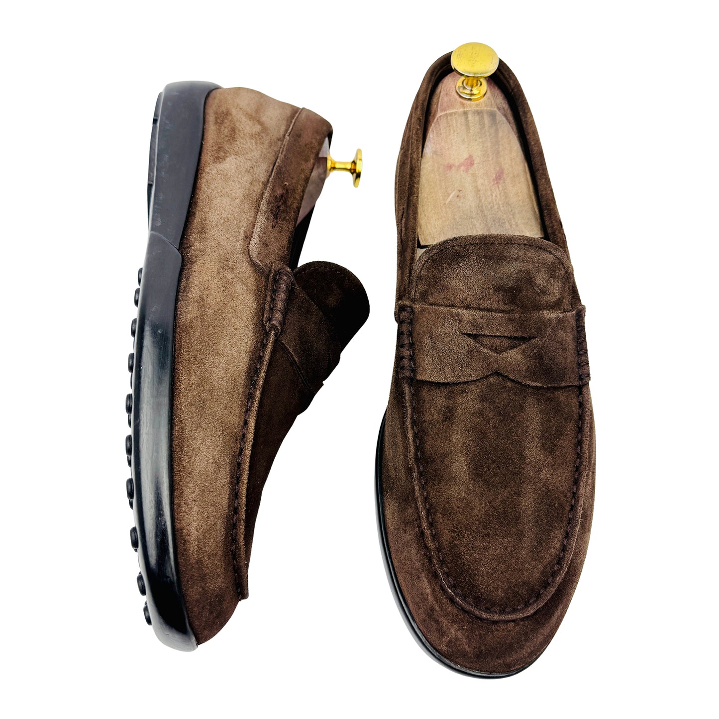 Tods Men's Brown Suede Loafers (Size 41/41.5)