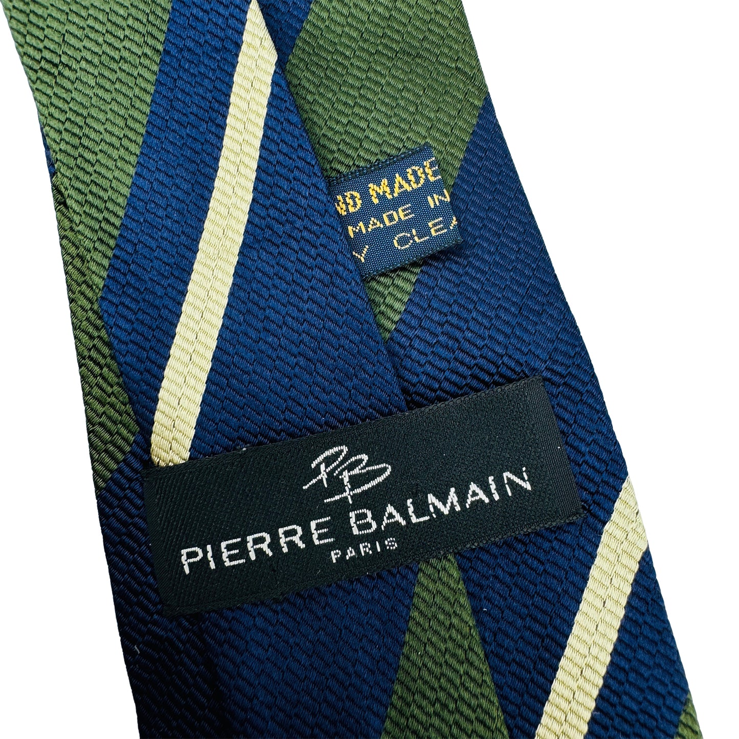 Pierre Balmain Navy Blue 'Diagonal Stripes' Tie (Size Regular)