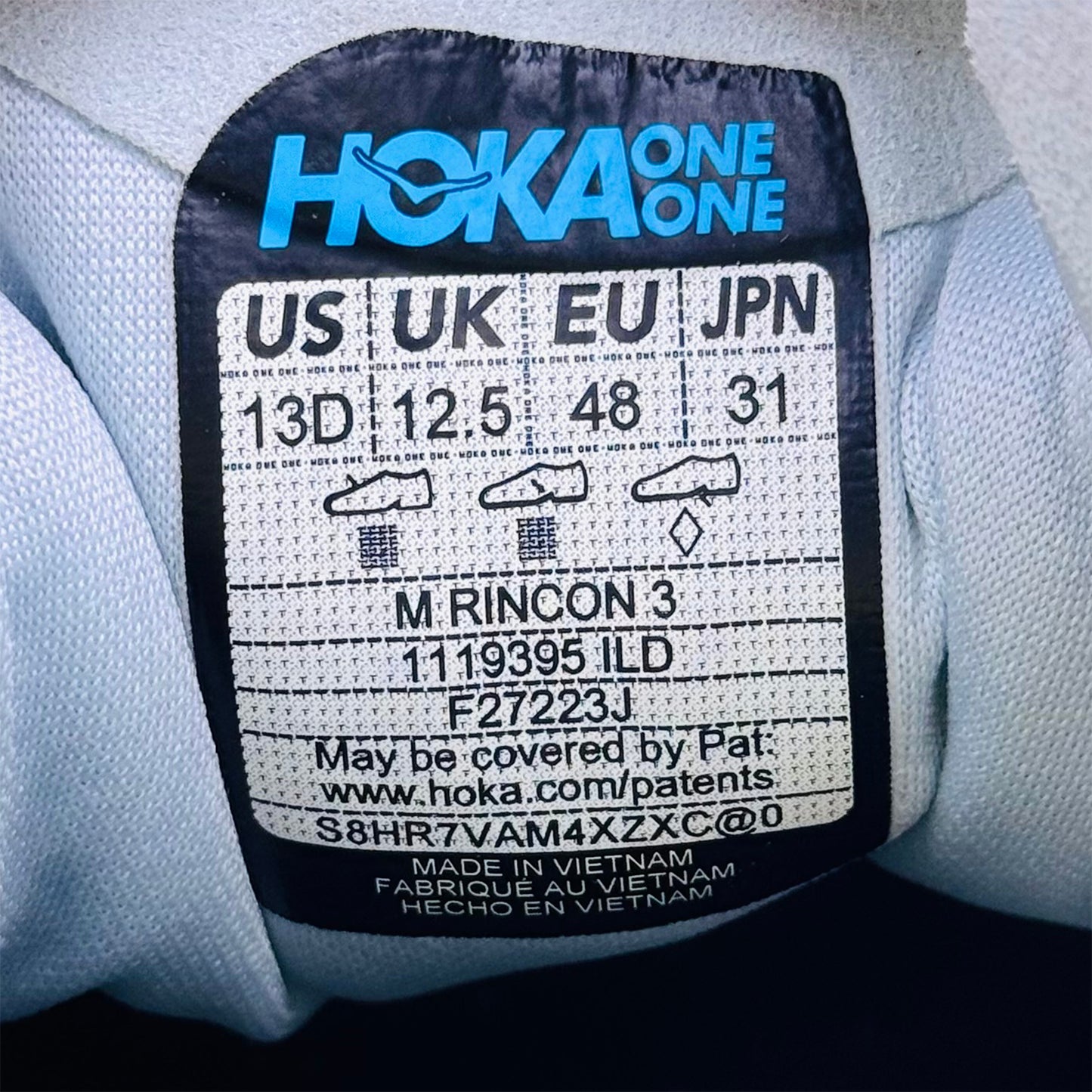 Hoka One One Rincon 3 Shoes (Size 47/48) - 1119395 ILD