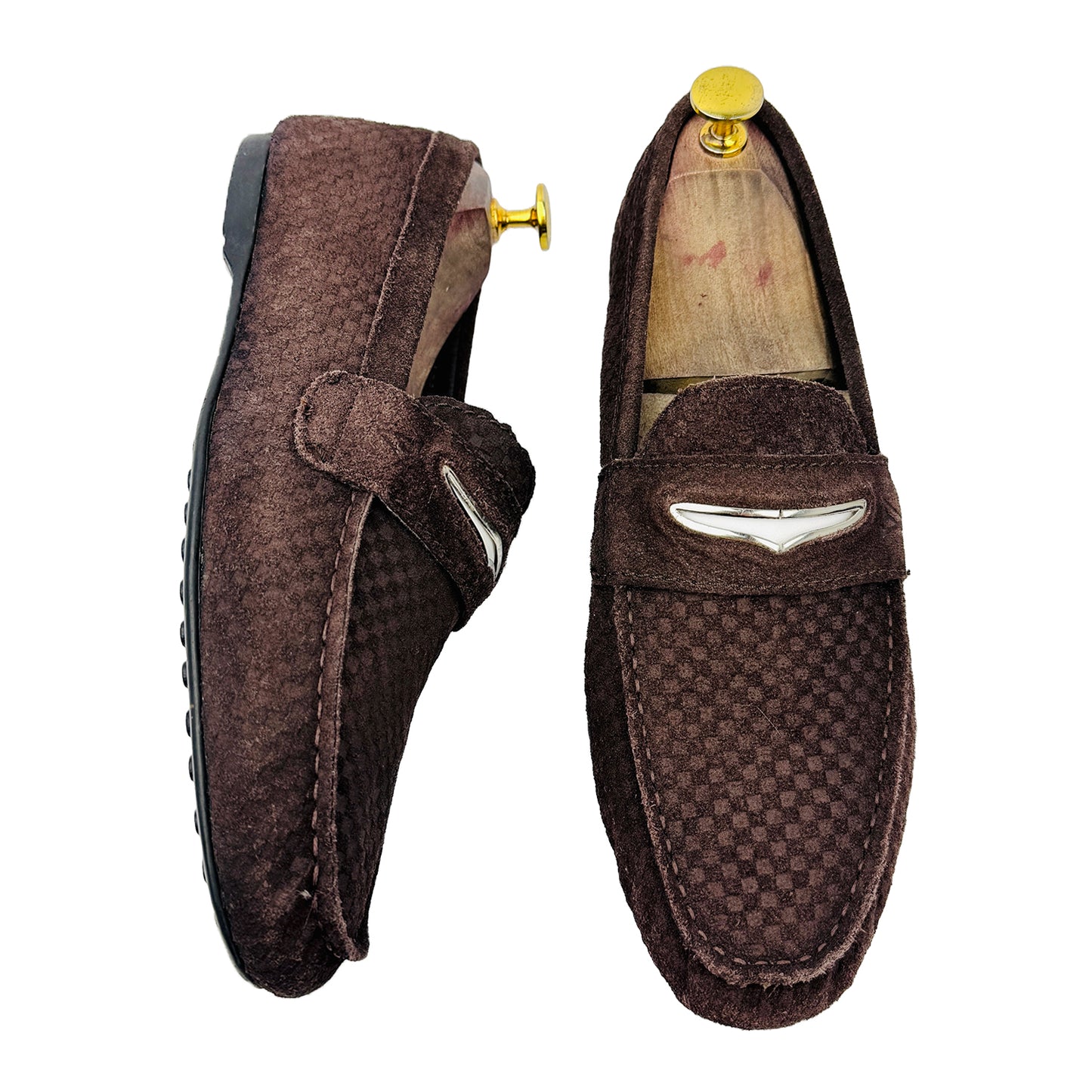 Louis Vuitton Men's Brown Suede Loafers (Size 41.5/42)