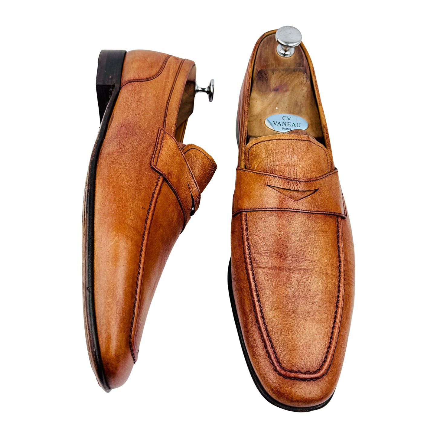 Bally Brent 64 Brown Tobacco Kangaroo Leather Loafers (Size 44/44.5)