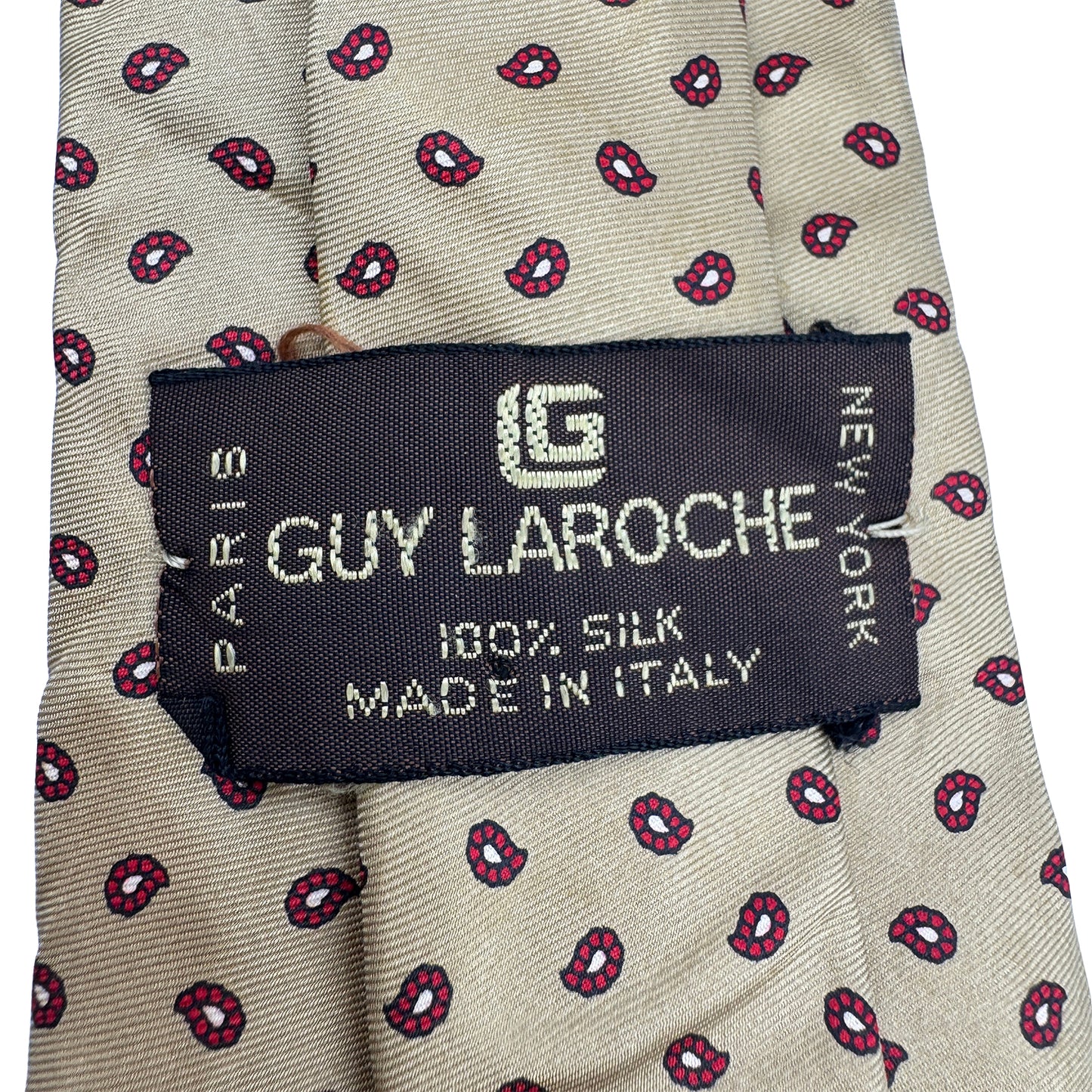 Guy Laroche Golden 'Paisley-dot Pattern' Tie (Size Slim Fit)