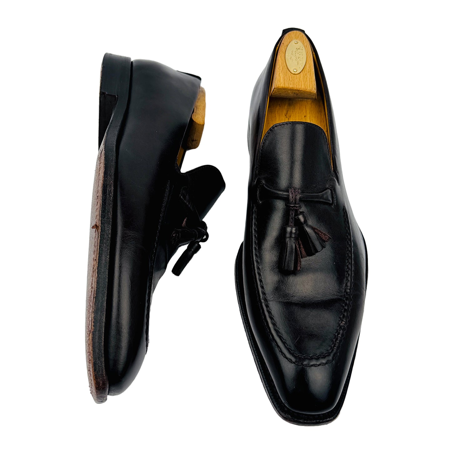 Hugo Boss Men's Brown Tassel Leather Loafers (Size 42.5/43)