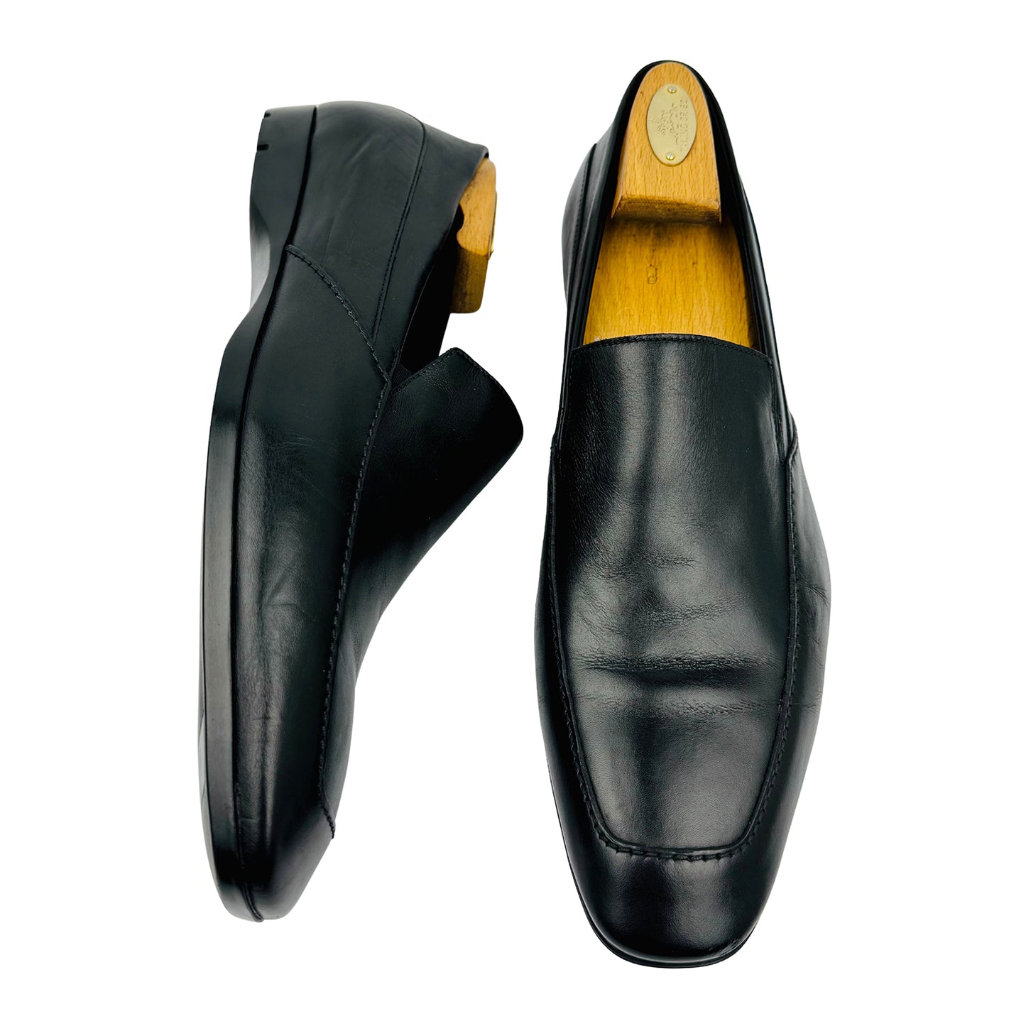 Boss Men's Black Leather Apron Toe Loafer (Size 43/43.5)