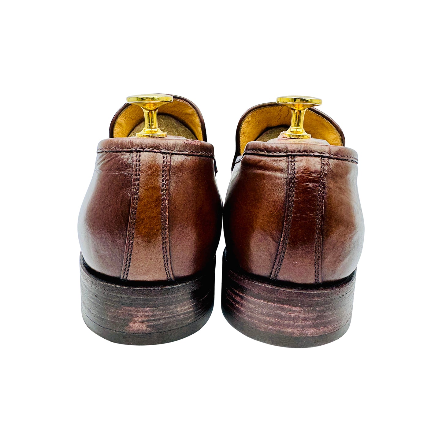 Bally Coreto Woven-Vamp Dark Brown Loafers (Size 42.5)