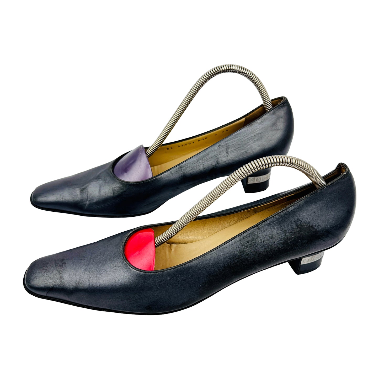 Salvatore Ferragamo Black Leather Heels (Size 38/38.5)