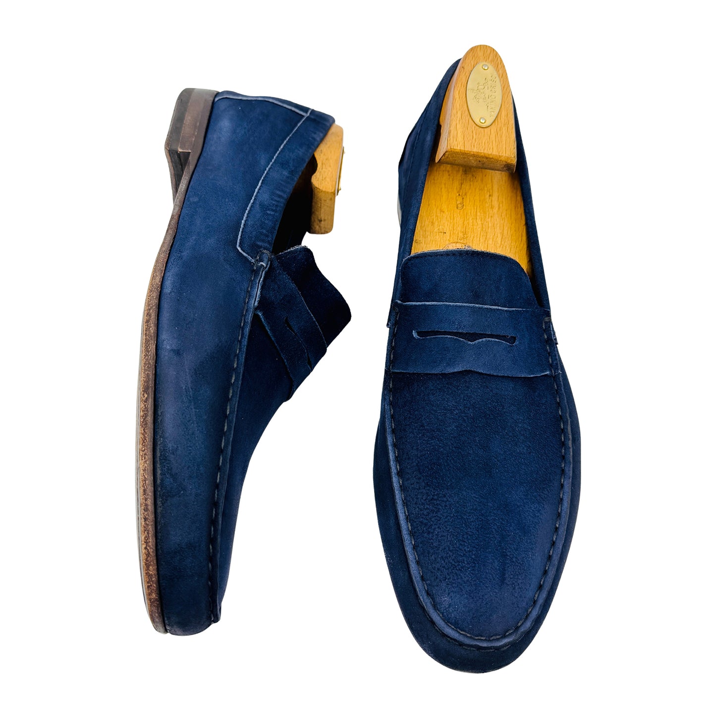 Paul Smith Men's Navy Blue Suede Loafers (Size 42/42.5)
