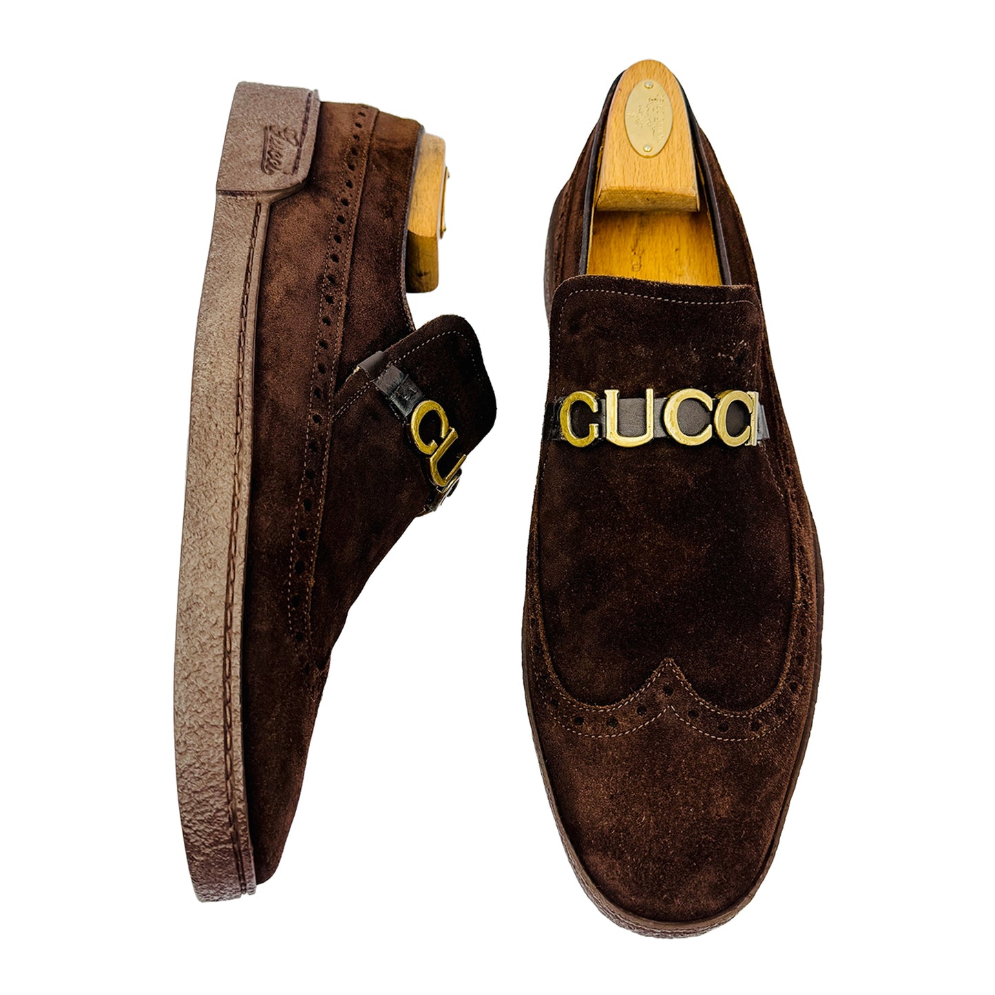 Gucci Men's Brown Suede Loafers (Size 43.5/44)