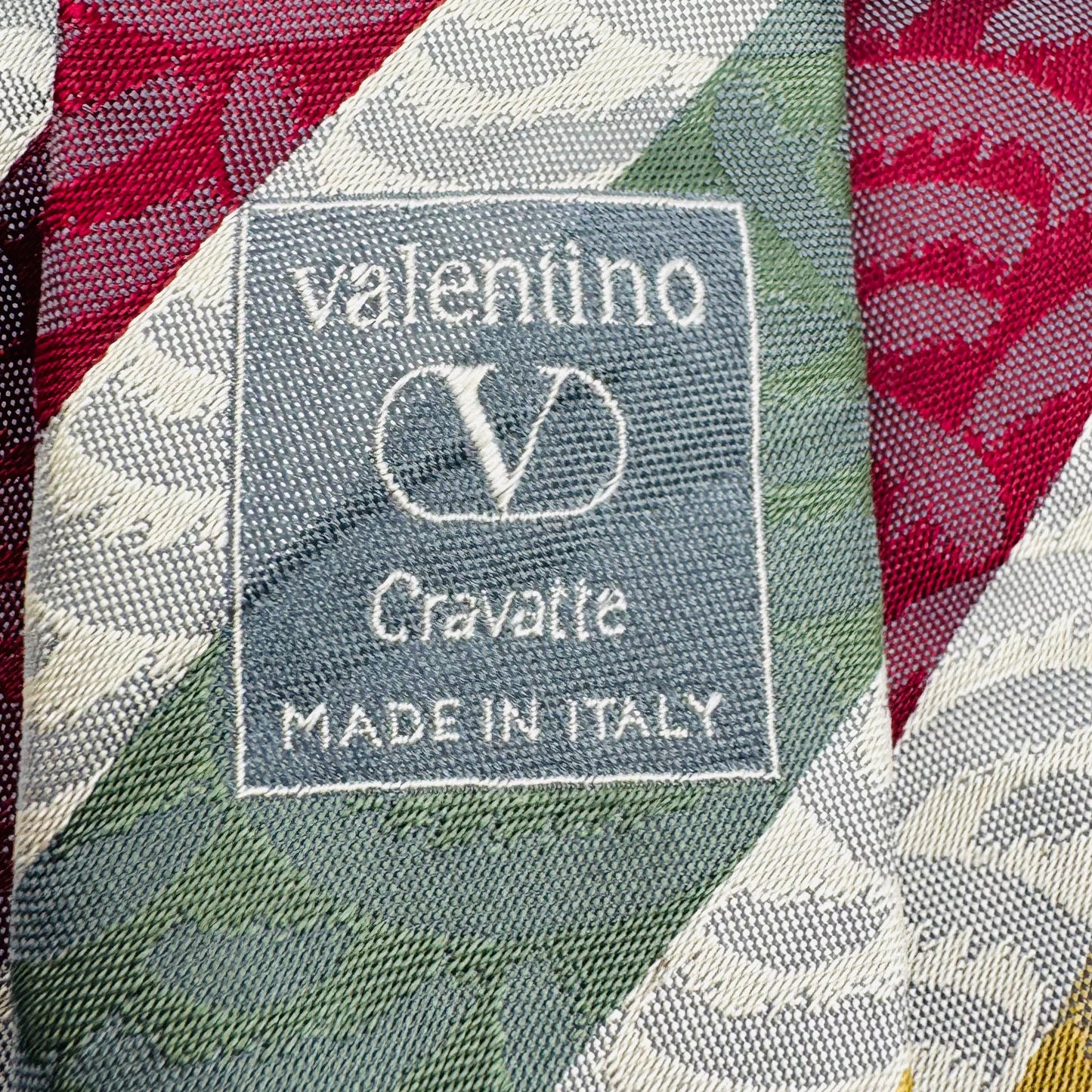 Valentino Off-White 'Multicolor Stripes' Tie (Size Regular)