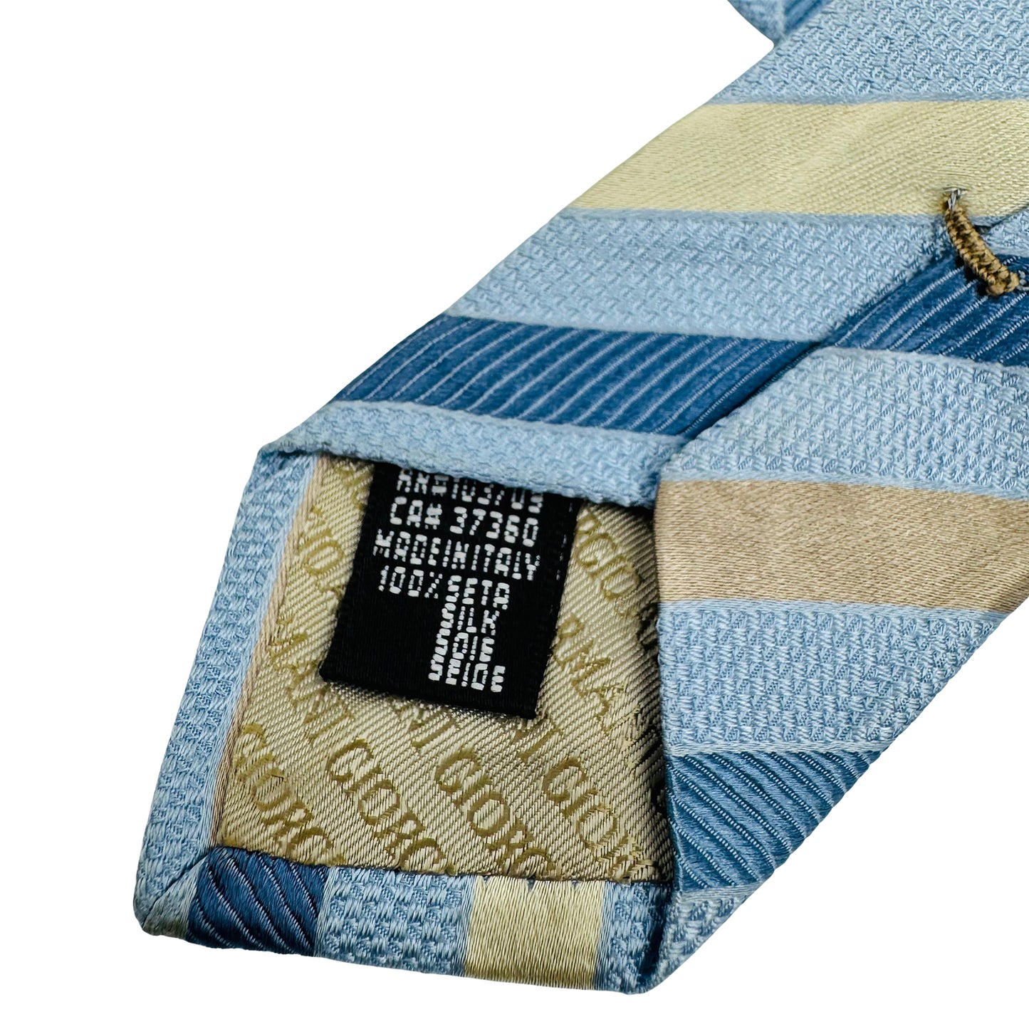 Giorgio Armani Light Blue 'Diagonal Stripes' Tie (Size Regular)